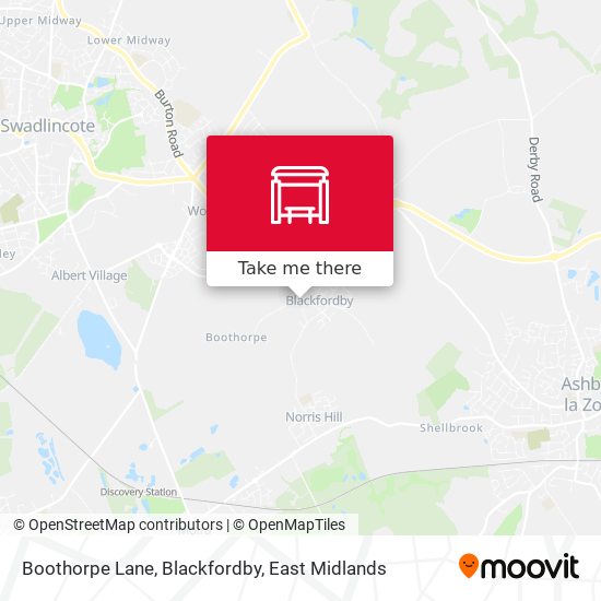 Boothorpe Lane, Blackfordby map