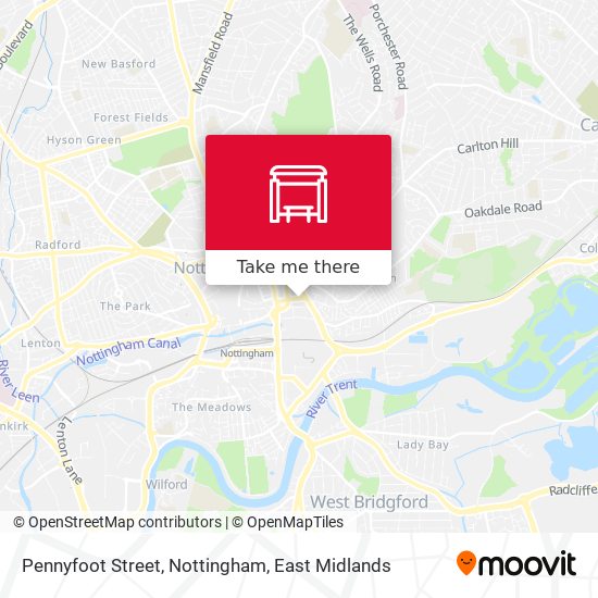 Pennyfoot Street, Nottingham map