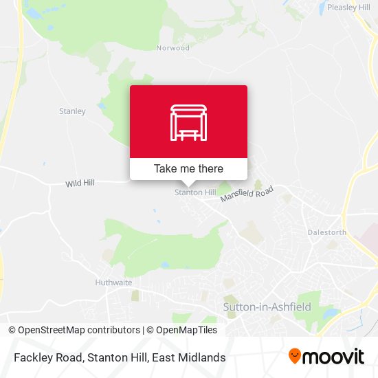 Fackley Road, Stanton Hill map