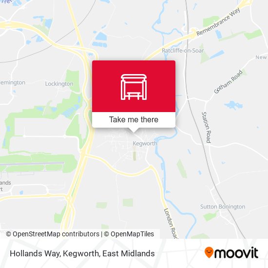 Hollands Way, Kegworth map