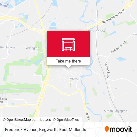 Frederick Avenue, Kegworth map