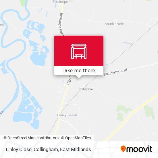 Linley Close, Collingham map