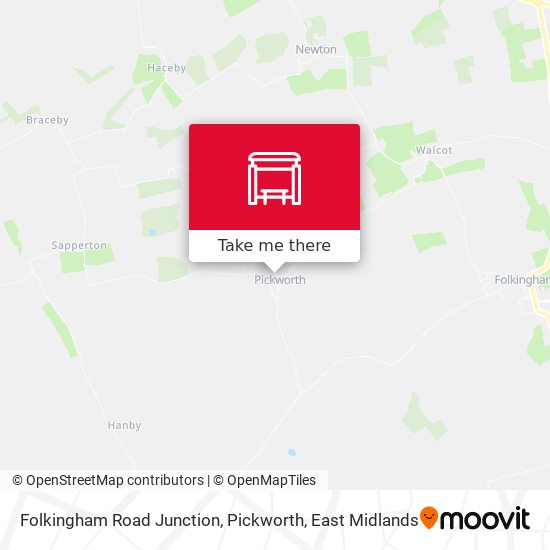 Folkingham Road Junction, Pickworth map