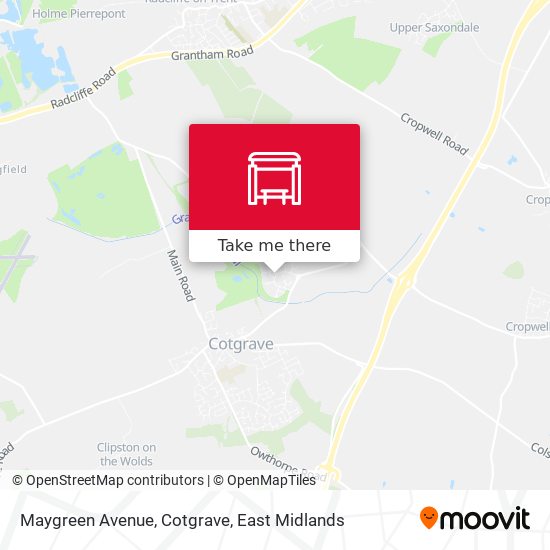 Maygreen Avenue, Cotgrave map