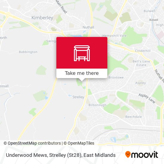 Underwood Mews, Strelley (St28) map