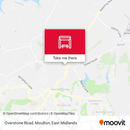 Overstone Road, Moulton map