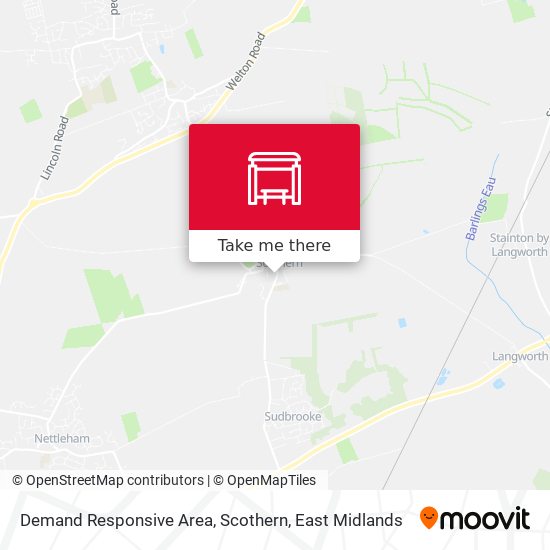 Demand Responsive Area, Scothern map
