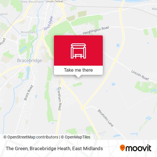 The Green, Bracebridge Heath map