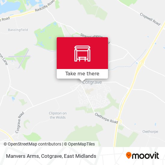 Manvers Arms, Cotgrave map