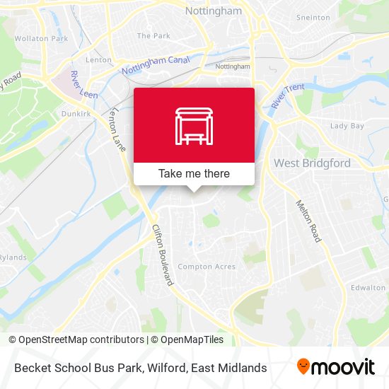 Becket School Bus Park, Wilford map