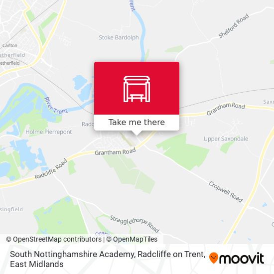 South Nottinghamshire Academy, Radcliffe on Trent map