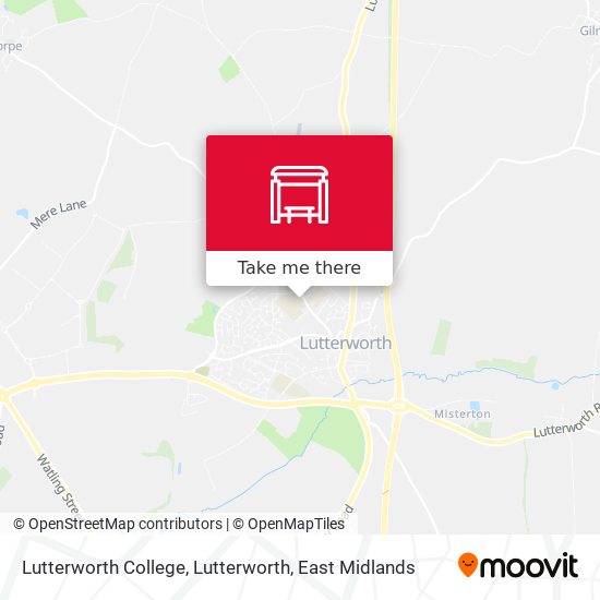 Lutterworth College, Lutterworth map