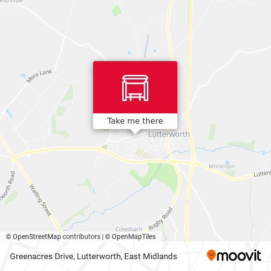 Greenacres Drive, Lutterworth map