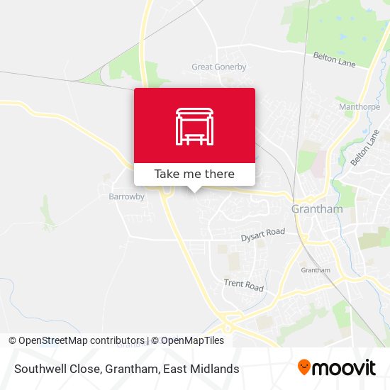 Southwell Close, Grantham map