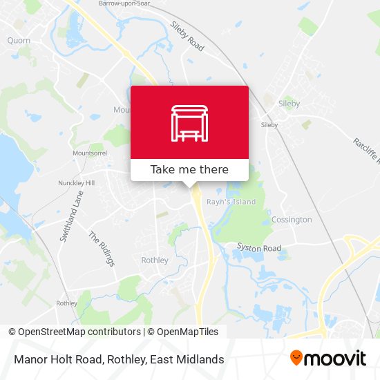 Manor Holt Road, Rothley map