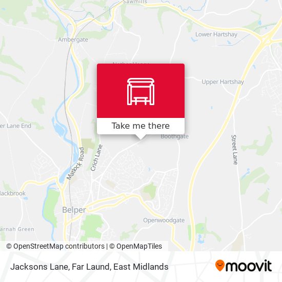 Jacksons Lane, Far Laund map
