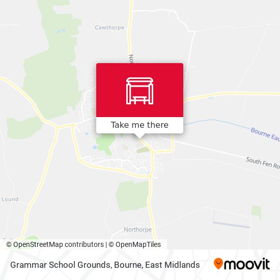Grammar School Grounds, Bourne map