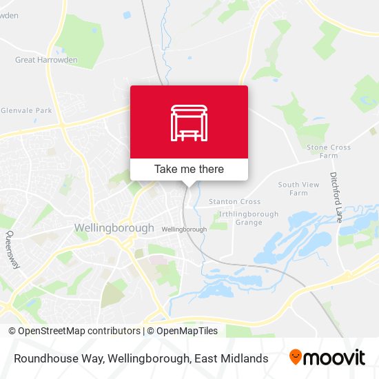 Roundhouse Way, Wellingborough map