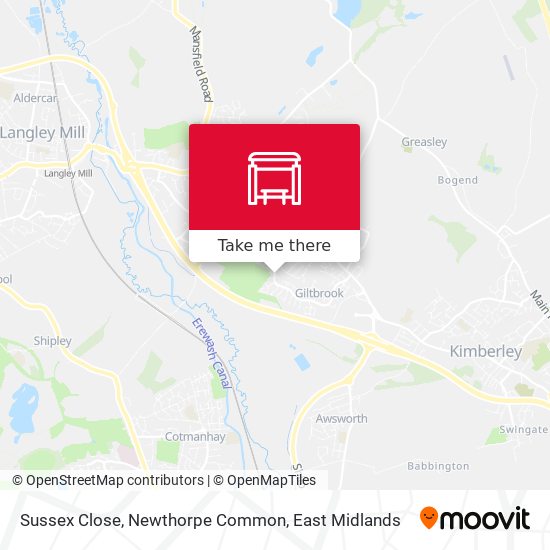 Sussex Close, Newthorpe Common map