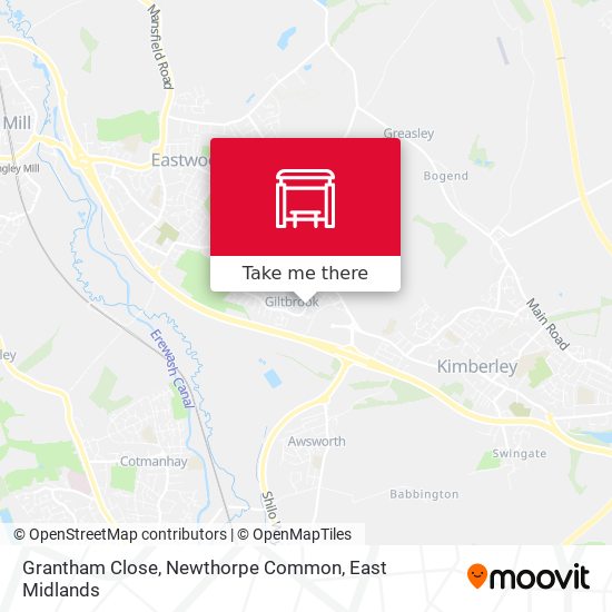 Grantham Close, Newthorpe Common map