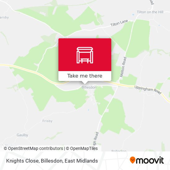 Knights Close, Billesdon map