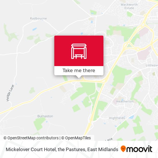 Mickelover Court Hotel, the Pastures map