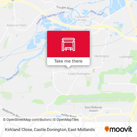 Kirkland Close, Castle Donington map