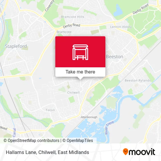Hallams Lane, Chilwell map