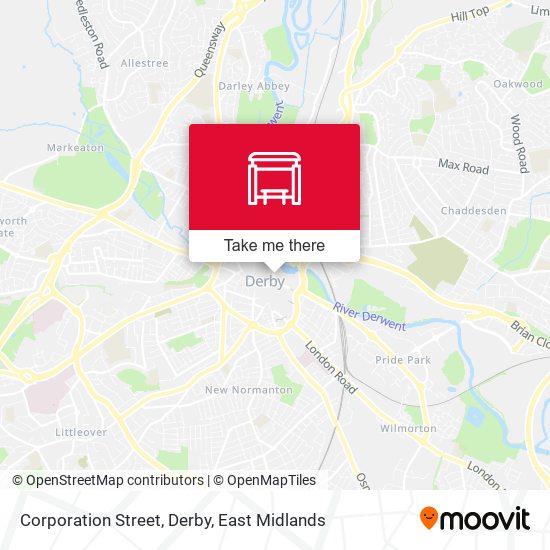 Corporation Street, Derby map