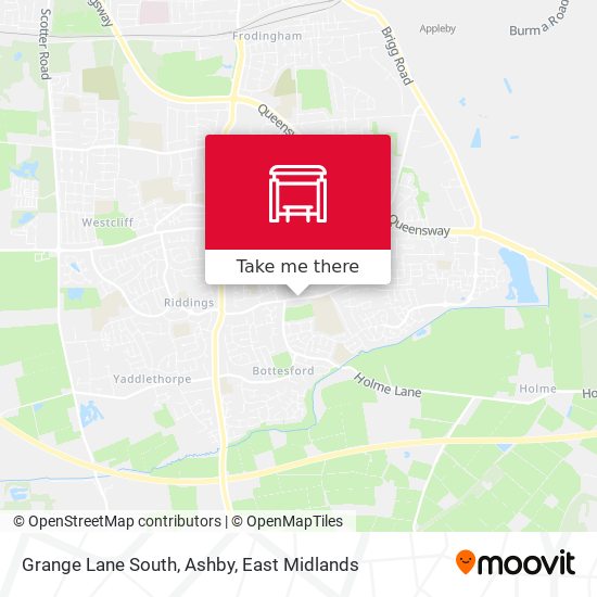 Grange Lane South, Ashby map