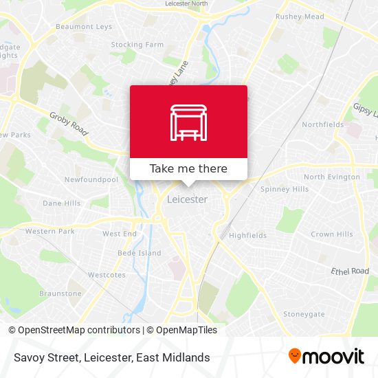 Savoy Street, Leicester map