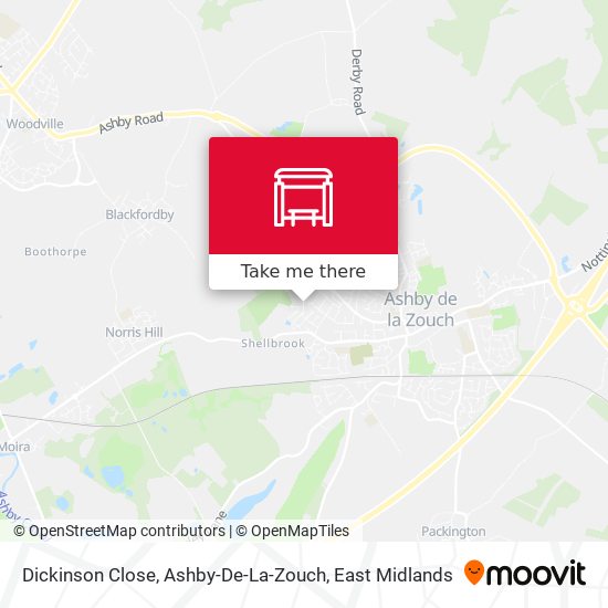 Dickinson Close, Ashby-De-La-Zouch map