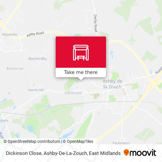 Dickinson Close, Ashby-De-La-Zouch map