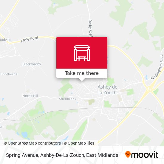 Spring Avenue, Ashby-De-La-Zouch map