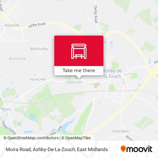 Moira Road, Ashby-De-La-Zouch map