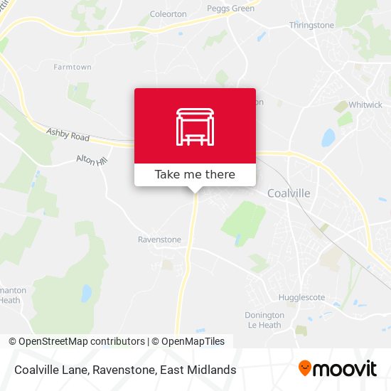 Coalville Lane, Ravenstone map