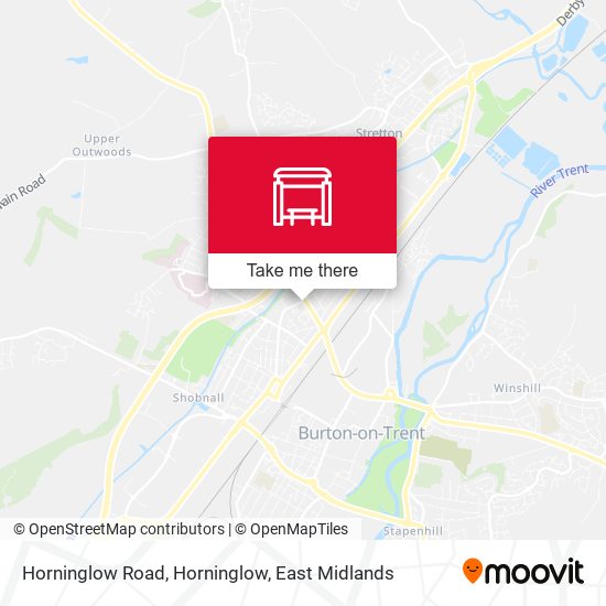 Horninglow Road, Horninglow map