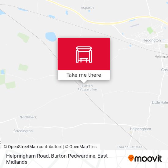 Helpringham Road, Burton Pedwardine map