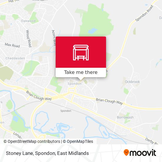 Stoney Lane, Spondon map