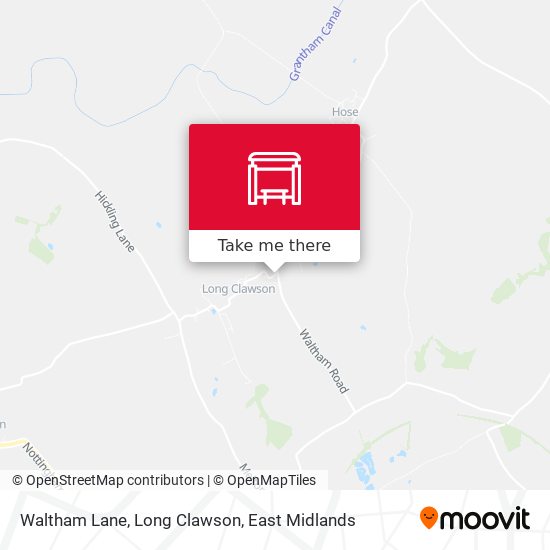 Waltham Lane, Long Clawson map