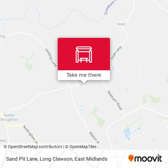 Sand Pit Lane, Long Clawson map