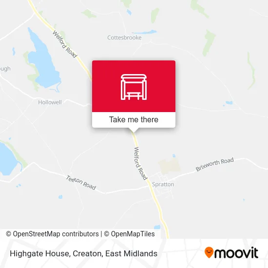 Highgate House, Creaton map