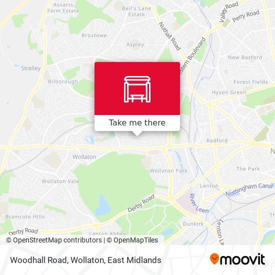 Woodhall Road, Wollaton map