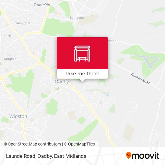 Launde Road, Oadby map