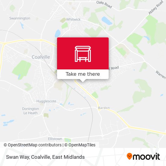 Swan Way, Coalville map