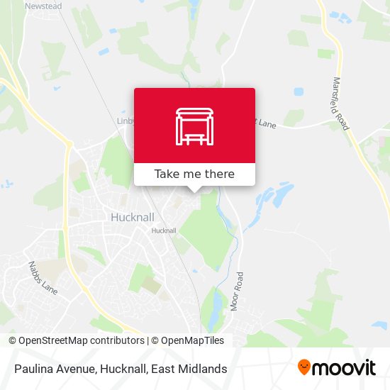 Paulina Avenue, Hucknall map