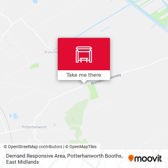 Demand Responsive Area, Potterhanworth Booths map