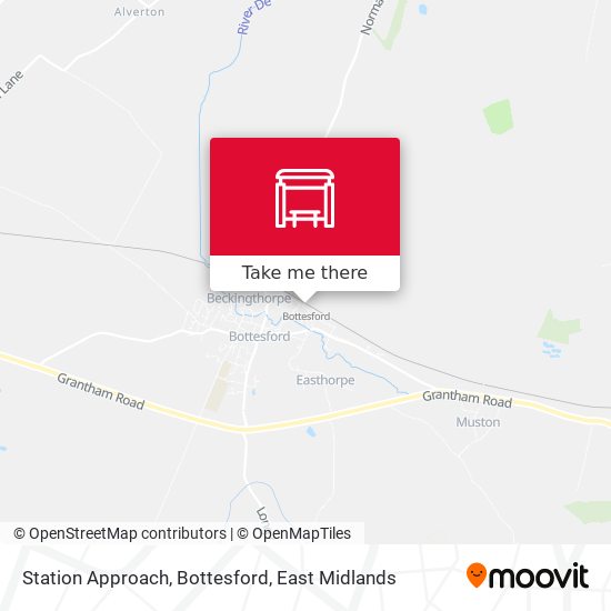 Station Approach, Bottesford map