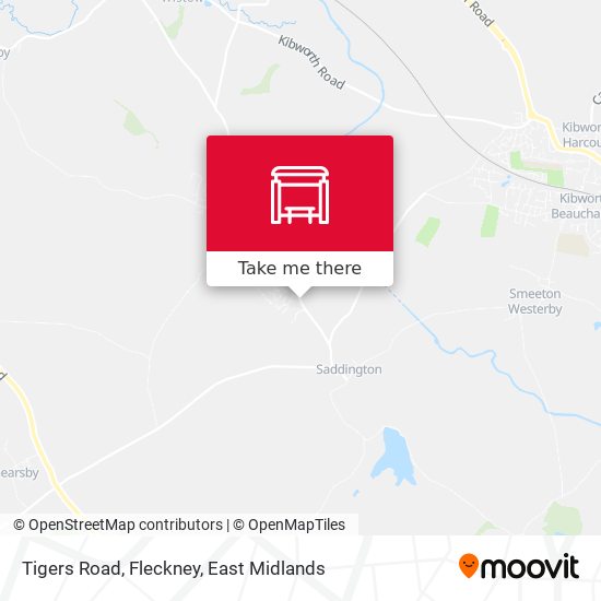 Tigers Road, Fleckney map