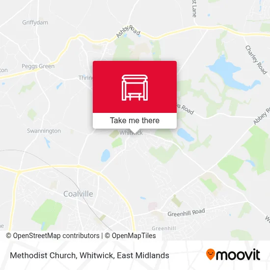 Methodist Church, Whitwick map